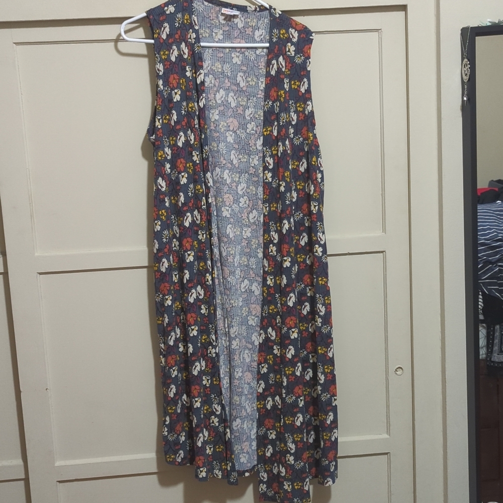 LuLaRoe Joy Large ribbed knit long cardigan duster